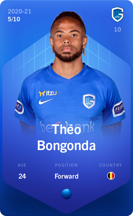 Sorare - Sorare Official - Théo Bongonda 2020-21 • Super Rare 5/10 - NFT # 109199842139012885390856131757775473763542475821402993364231218399078218109561