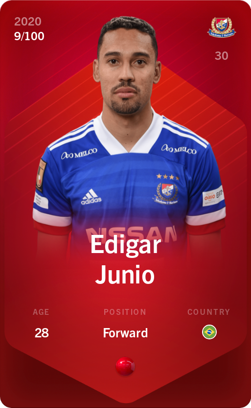 Sorare - Sorare Official - Edigar Junio 2020-21 • Rare 9/100 - NFT # 13490833972936689601565304701829535531007274355992300730776674406355618133286