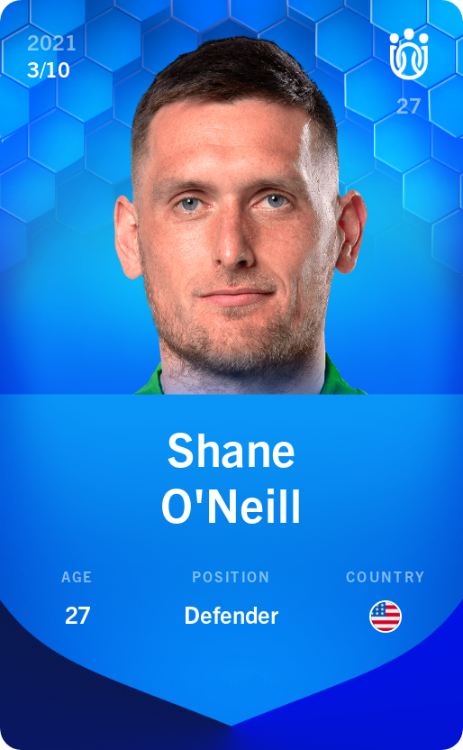 Sorare - Sorare Official - Shane O'Neill 2021-22 • Super Rare 3/10 - NFT # 96218237596813202367275395224455585565383210779774702618046923508297518854217