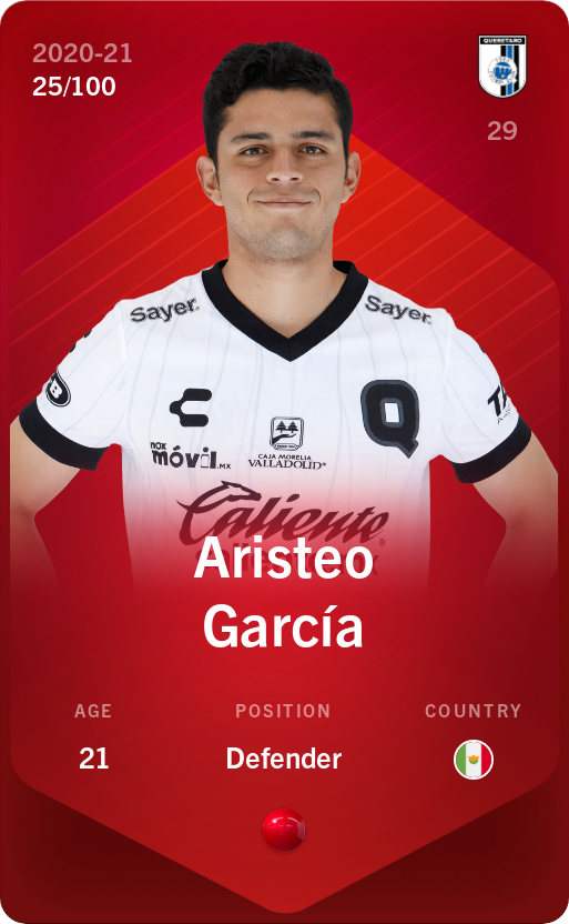 Sorare - Sorare Official - Aristeo García 2020-21 • Rare 25/100 - NFT # 109584577460300242908509308654027725592787401487830310309410455035903195063647