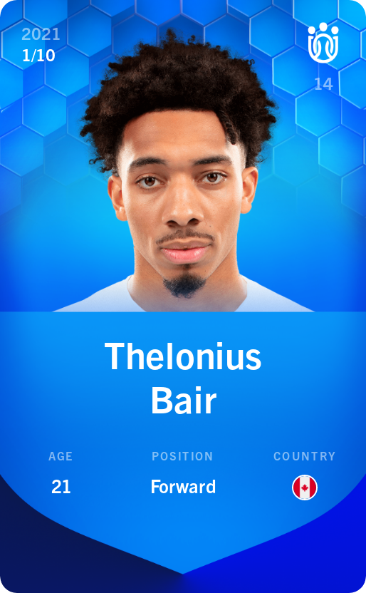 Sorare - Sorare Official - Thelonius Bair 2021-22 • Super Rare 1/10 - NFT # 44277787332902110231841782321196502666699580538873578914563321564061912373962