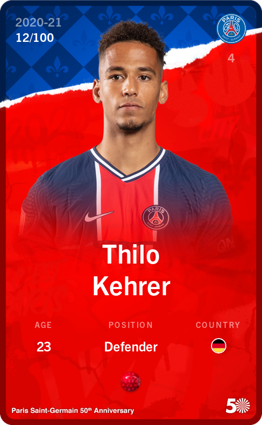 Sorare - Sorare Official - Thilo Kehrer 2020-21 • Rare 12/100 - NFT # 111639019772456737419782482126094598725331703266773178339137516363731598263065