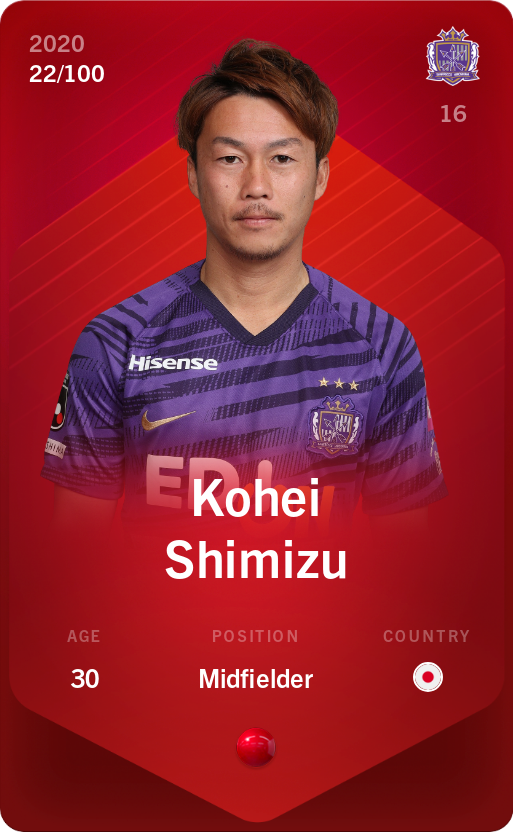 Sorare - Sorare Official - Kohei Shimizu 2020-21 • Rare 22/100 - NFT # 82764414729131732474386776139800732079830503581795952720907791833945362620780