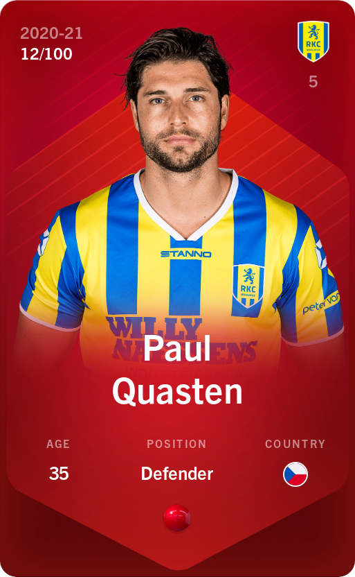 Sorare - Sorare Official - Paul Quasten 2020-21 • Rare 12/100 - NFT # 42748466554955610778710124446082311689055192438659665091836412056885735058766