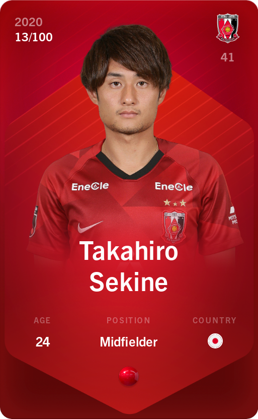 Sorare - Sorare Official - Takahiro Sekine 2020-21 • Rare 13/100 - NFT # 115239717636718583581774885384531067520991189346328266927100583040125976166621