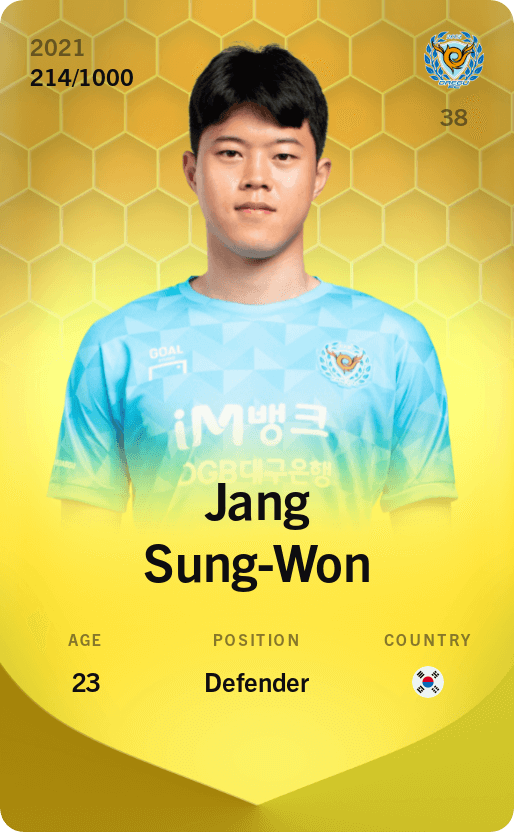 Jang Sung-Won 2021-22 • Limited 214/1000
