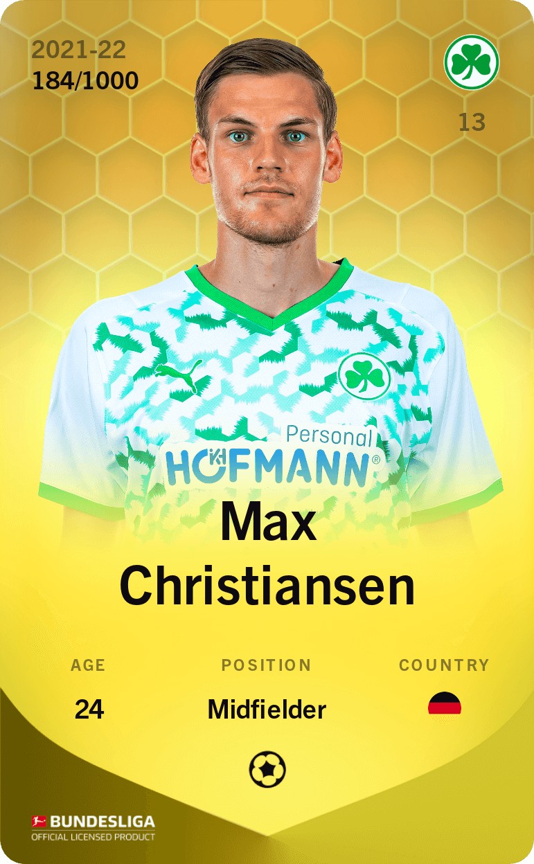 Max Christiansen 2021-22 • Limited 184/1000