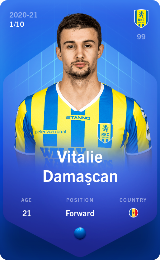 Sorare - Sorare Official - Vitalie Damaşcan 2020-21 • Super Rare 1/10 - NFT # 113529220304372533661181216779870456533125389089623672128435597327008809812202