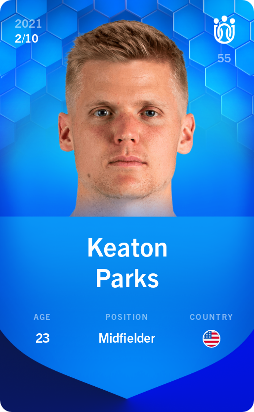 Sorare - Sorare Official - Keaton Parks 2021-22 • Super Rare 2/10 - NFT # 34108669745258256695826211293891750666722900601832890918706931818715629829048