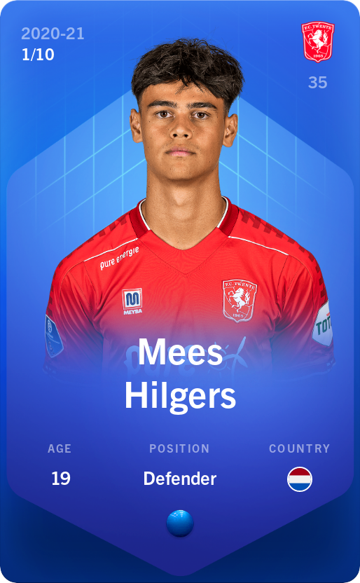 Sorare - Sorare Official - Mees Hilgers 2020-21 • Super Rare 1/10 - NFT # 44694977166565249791421629231237110902388140830270078866742995674594209854617