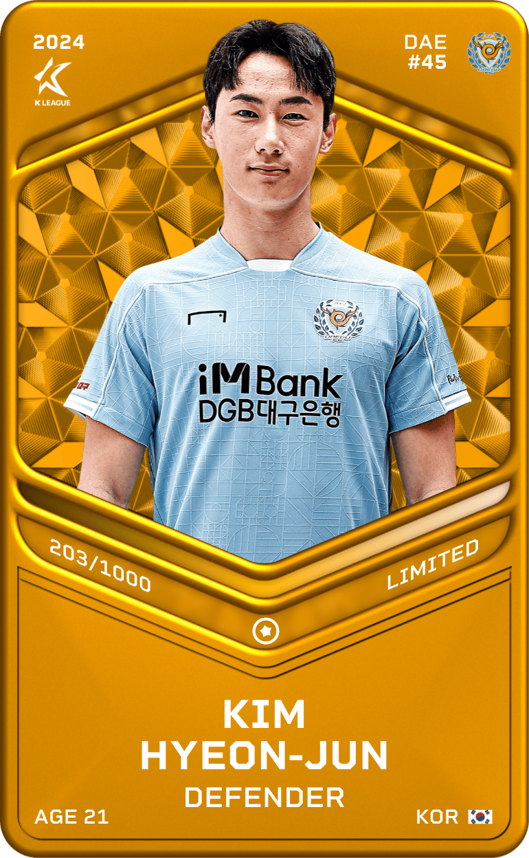 Kim Hyeon-Jun 2024-25 • Limited 203/1000