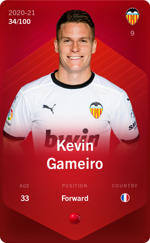 Sorare - Sorare Official - Kevin Gameiro 2020-21 • Rare 34/100 - NFT # 90649931252628917574380822401144573622172214889061467051873957350490891358558