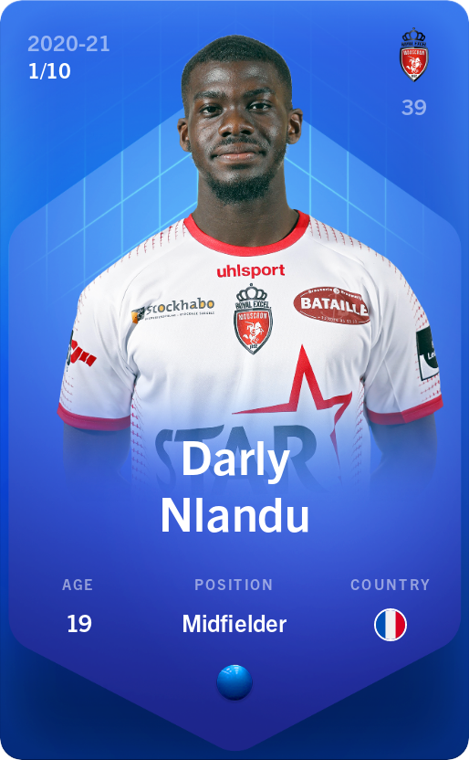 Sorare - Sorare Official - Darly Nlandu 2020-21 • Super Rare 1/10 - NFT # 2758936191892776382332191502872256014522237455041212509855098651736399119657