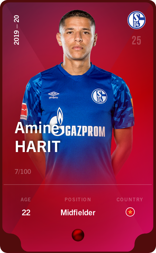 Sorare - Sorare Official - Amine Harit 2019-20 • Rare 7/100 - NFT # 96240162020560716894224732966608850358178864523013936314632708532086908492958