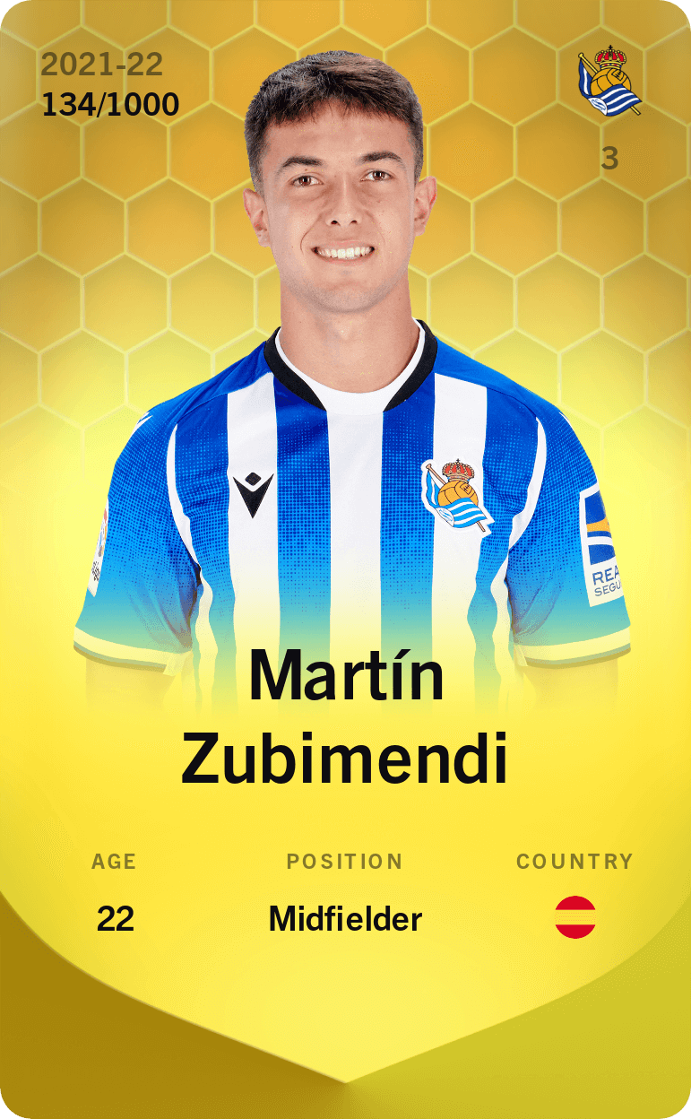 Martín Zubimendi 2021-22 • Limited 134/1000