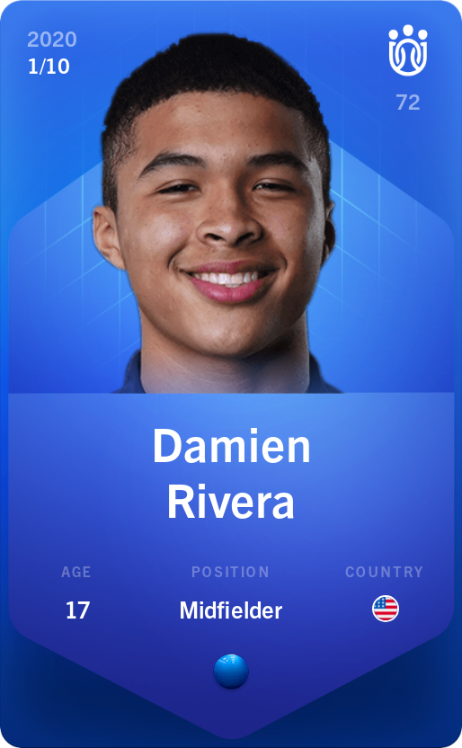 Sorare - Sorare Official - Damien Rivera 2020-21 • Super Rare 1/10 - NFT # 100244308884387979365970973320196178582822778167212889430095060448562408401667