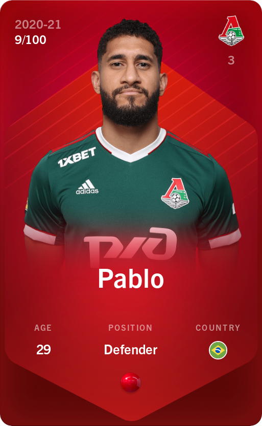 Sorare - Sorare Official - Pablo 2020-21 • Rare 9/100 - NFT # 86028965445702484686434939694848156365608148493321431158384770642069830058765