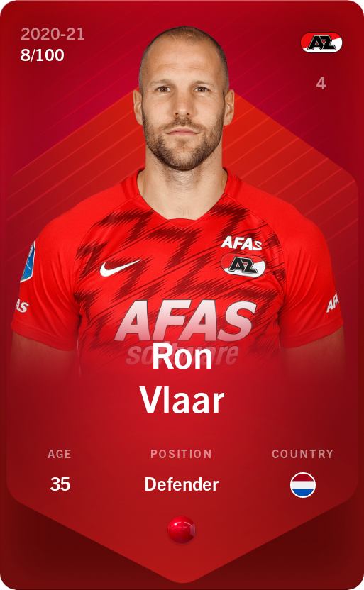 Sorare - Sorare Official - Ron Vlaar 2020-21 • Rare 8/100 - NFT # 13219874748054670123820150677969945765385514702039645117616976205329548951664