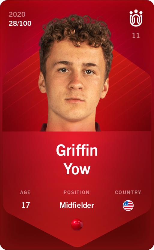 Sorare - Sorare Official - Griffin Yow 2020-21 • Rare 28/100 - NFT # 32388796351564005996255998387687050432928960357347091027886965977218934997510