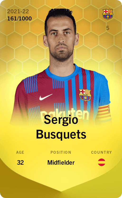 Sergio Busquets 2021-22 • Limited 161/1000