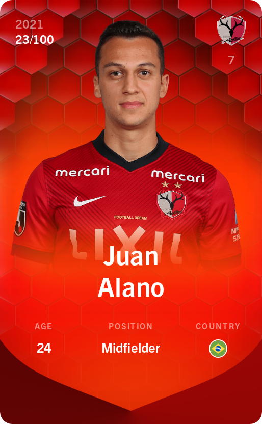 Sorare - Sorare Official - Juan Alano 2021-22 • Rare 23/100 - NFT # 18992456253635249167840277063604101536090198061743552034053650500659190584558