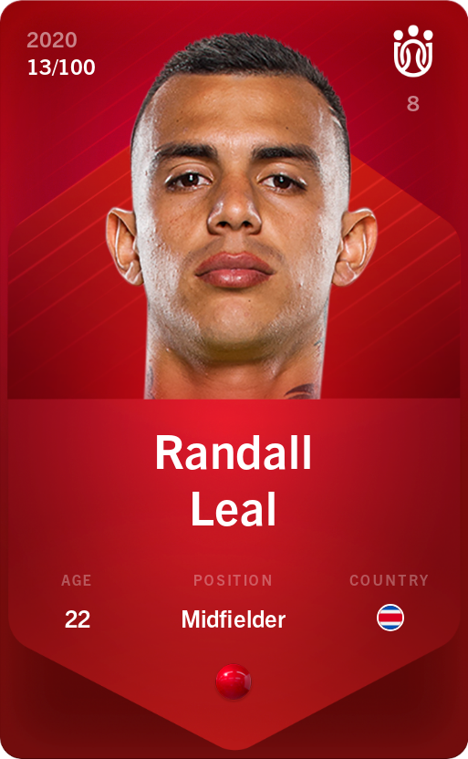 Sorare - Sorare Official - Randall Leal 2020-21 • Rare 13/100 - NFT # 54905323771840259698643281682808452485992514164416635752633475097651198218289