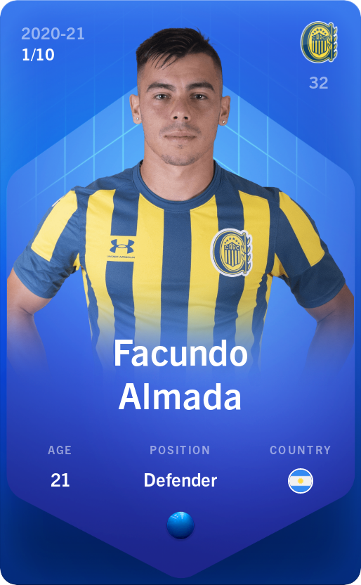 Sorare - Sorare Official - Facundo Almada 2020-21 • Super Rare 1/10 - NFT # 23319240445470402532183881508501993708405748947703448817389656257682903337000