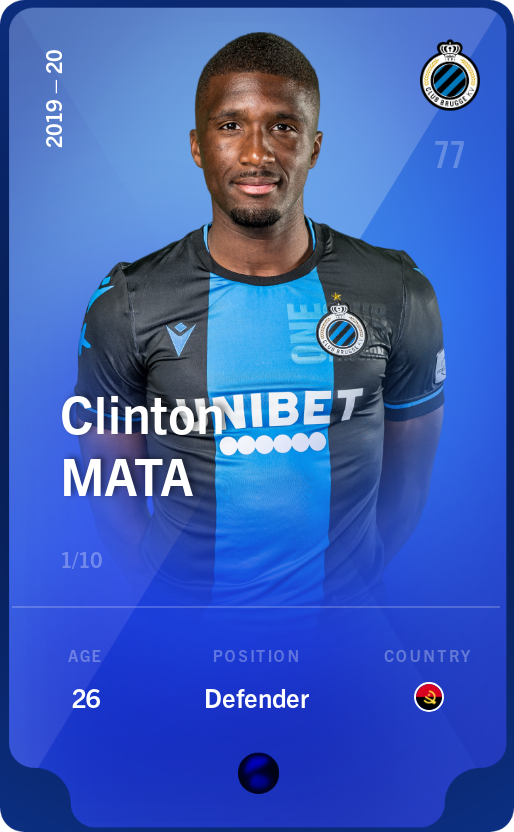 Sorare - Sorare Official - Clinton Mata 2019-20 • Super Rare 1/10 - NFT # 61319461990368427221232970222331505106206484321562559062429397721493835751811