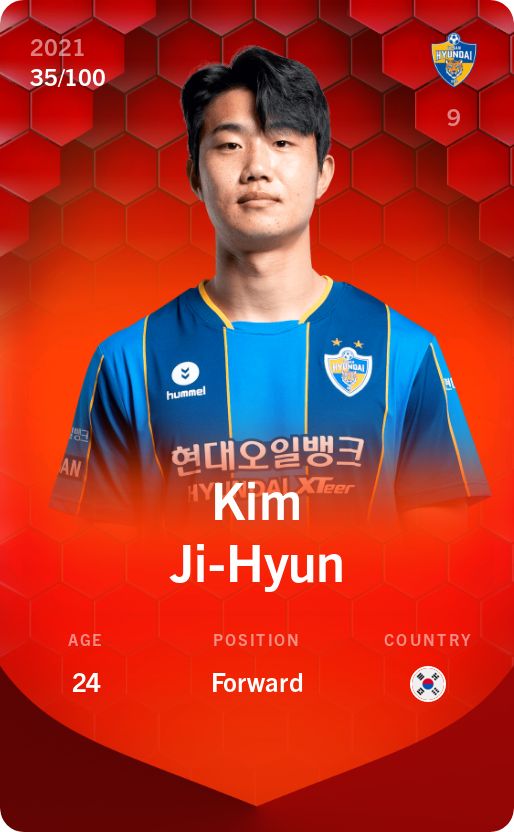 Sorare - Sorare Official - Kim Ji-Hyun 2021-22 • Rare 35/100 - NFT # 60315182145250423521401276678852947328620739737675323652698225950476782626848