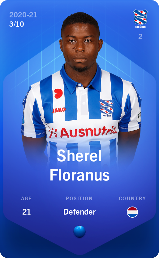 Sorare - Sorare Official - Sherel Floranus 2020-21 • Super Rare 3/10 - NFT # 92761243753523675786068985970559282960336204201756554472438733790768897209947