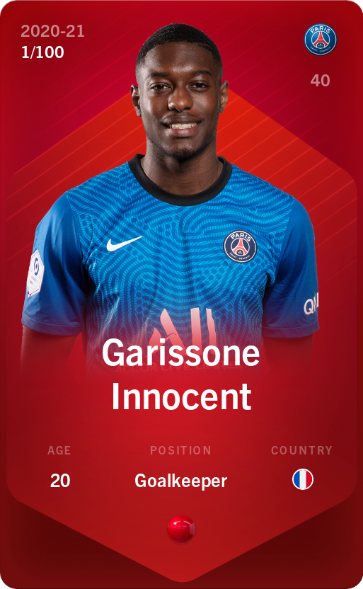 Sorare - Sorare Official - Garissone Innocent 2020-21 • Rare 1/100 - NFT # 6321676090688850430497393416110478436583989522114941307823607577340875404991