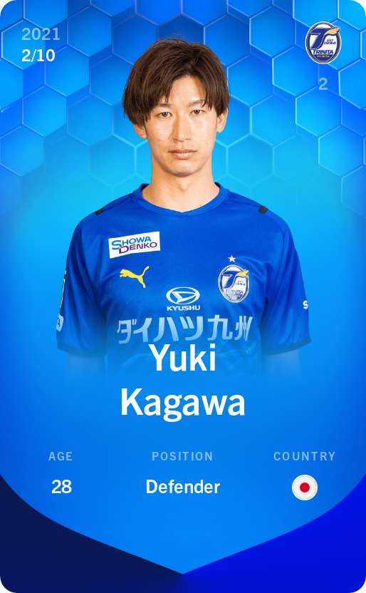 Sorare - Sorare Official - Yuki Kagawa 2021-22 • Super Rare 2/10 - NFT # 32993513353190094843774448551565781624410183419693825921706369324540401953957