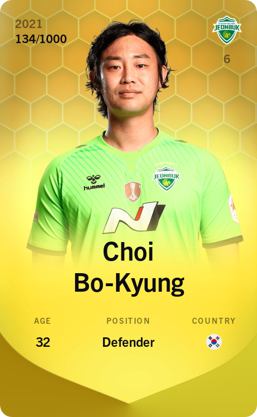 Sorare - Sorare Official - Choi Bo-Kyung 2021-22 • Limited 134/1000 - NFT # 2365789898273321770208885649728742196138851380399327217185467858958116997751