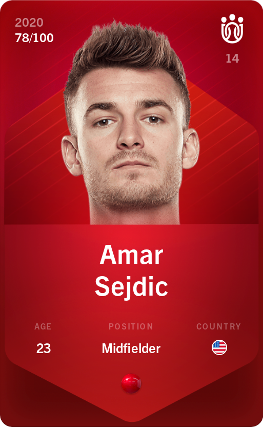 Sorare - Sorare Official - Amar Sejdic 2020-21 • Rare 78/100 - NFT # 96843089216822072521926207035920827366375811069480109460612143660516606610133