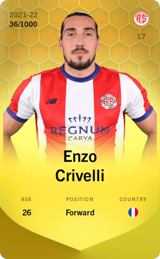 Sorare - Sorare Official - Enzo Crivelli 2021-22 • Limited 36/1000 - NFT # 48861116631066243970534144965827894641560877762551940643914818904621833525747
