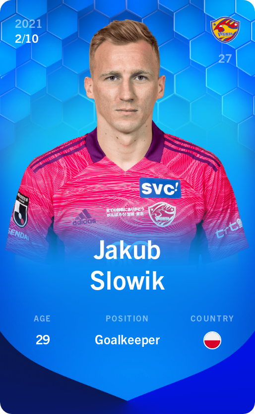 Sorare - Sorare Official - Jakub Slowik 2021-22 • Super Rare 2/10 - NFT # 61084958742407118341532744197611270621166673802380282027545053418983727554960