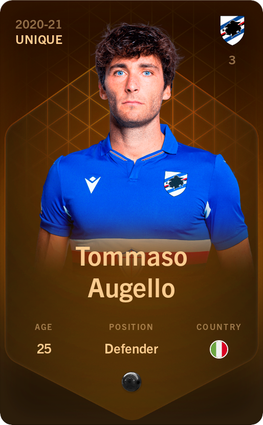 Sorare - Sorare Official - Tommaso Augello 2020-21 • Unique - NFT # 66206416780691861289337818337248802656593986724764708614656735123602946336017