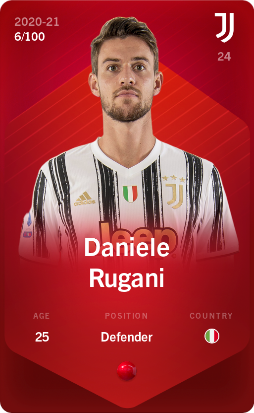 Sorare - Sorare Official - Daniele Rugani 2020-21 • Rare 6/100 - NFT # 23346435972687324751272877164702450380404285895164495877527408062718554496990