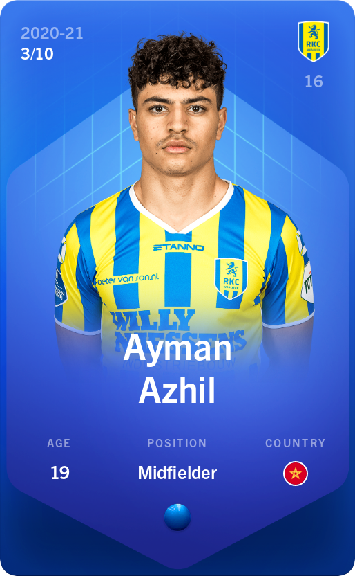 Sorare - Sorare Official - Ayman Azhil 2020-21 • Super Rare 3/10 - NFT # 76109068204067051662943500762959768105084161301037658677243223730376741677737