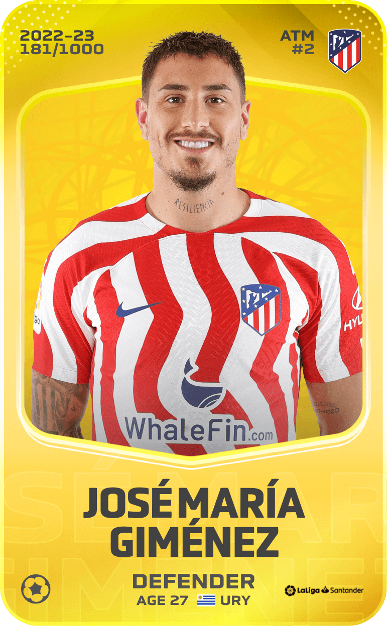 José María Giménez 2022-23 • Limited 181/1000