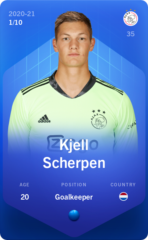 Sorare - Sorare Official - Kjell Scherpen 2020-21 • Super Rare 1/10 - NFT # 51324315536998705682100675024019099608955137591722340552127902430761261593063