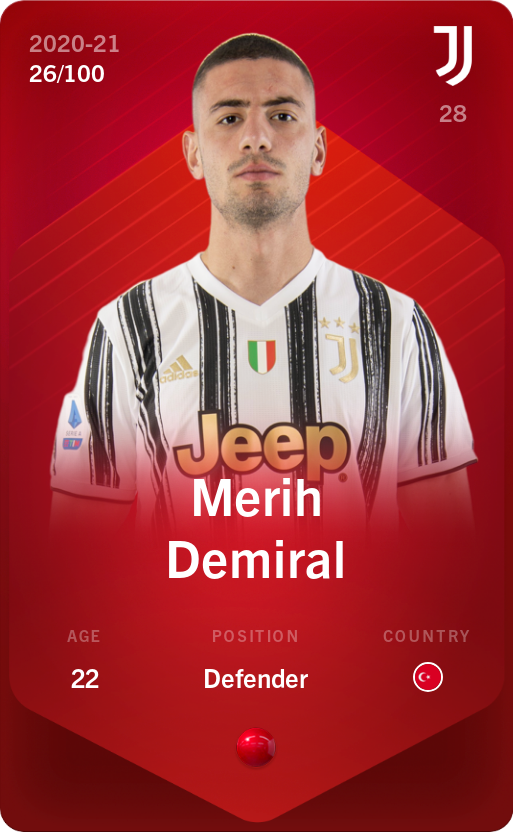 Sorare - Sorare Official - Merih Demiral 2020-21 • Rare 26/100 - NFT # 40666248912346399596846752246403738208803270906610173689952806322008420115468