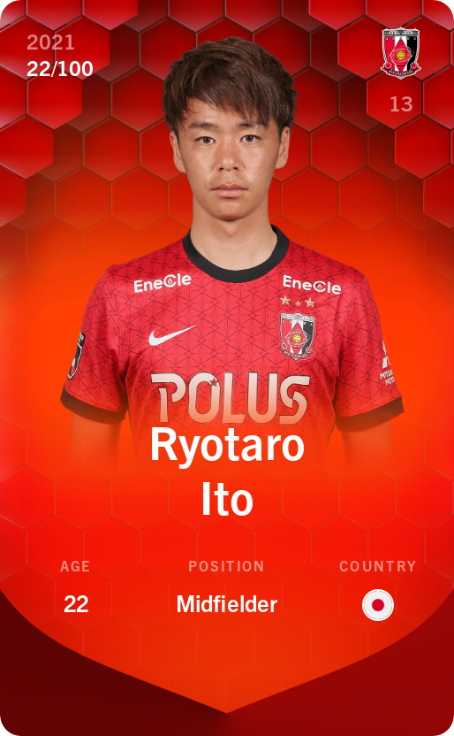 Sorare - Sorare Official - Ryotaro Ito 2021-22 • Rare 22/100 - NFT # 90855099867475321614950883999768932045327132864720811115561760059288237514295