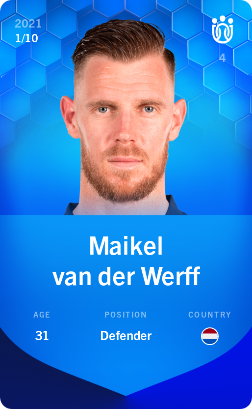 Sorare - Sorare Official - Maikel van der Werff 2021-22 • Super Rare 1/10 - NFT # 34931813929639697599953681760552568442641949860807440199338954441097697723413