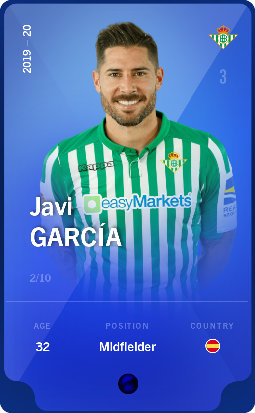 Sorare - Sorare Official - Javi García 2019-20 • Super Rare 2/10 - NFT # 42354788532074076382330901909772991170687546135948198928541180961144419084878