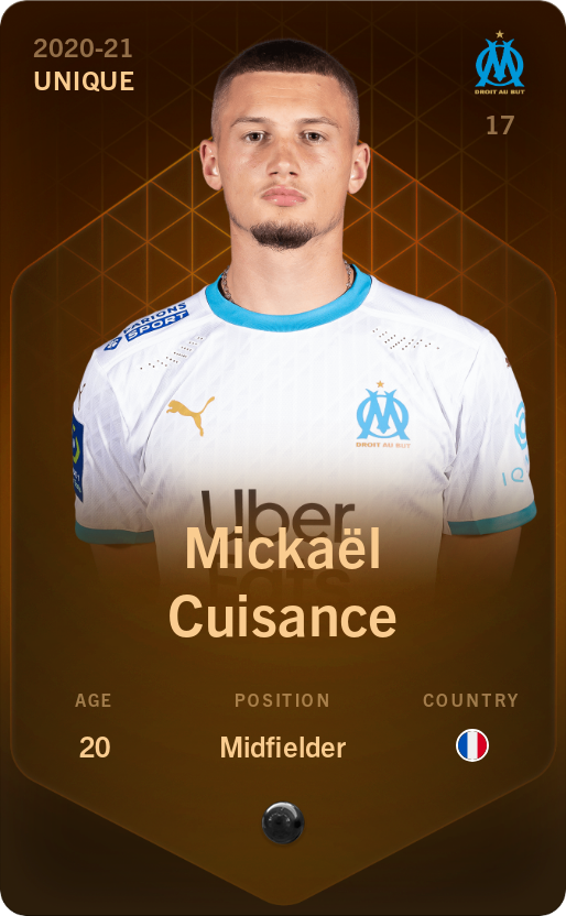 Sorare - Sorare Official - Mickaël Cuisance 2020-21 • Unique - NFT # 115314181972214686151361219512071023711539018413541861061994278078121193971937