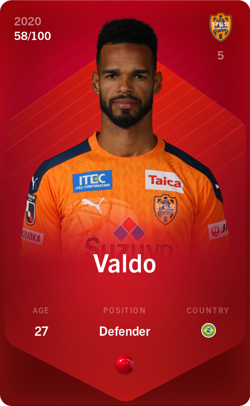 Sorare - Sorare Official - Valdo 2020-21 • Rare 58/100 - NFT # 38461597659570242311791881178129696497704315292997365184251341830365580411002
