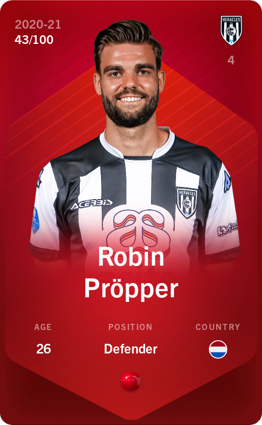 Sorare - Sorare Official - Robin Pröpper 2020-21 • Rare 43/100 - NFT # 13355249790424612263557650036819348229490234833884860920637723270822688421952