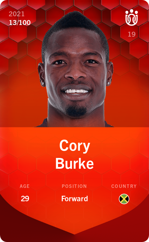 Sorare - Sorare Official - Cory Burke 2021-22 • Rare 13/100 - NFT # 89926915633738056138229865316770290111311134924899324054869142635788812835665