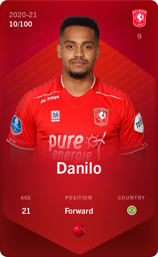 Sorare - Sorare Official - Danilo 2020-21 • Rare 10/100 - NFT # 32056892869660785484368830415700452371224751329920054148611118741296316193403
